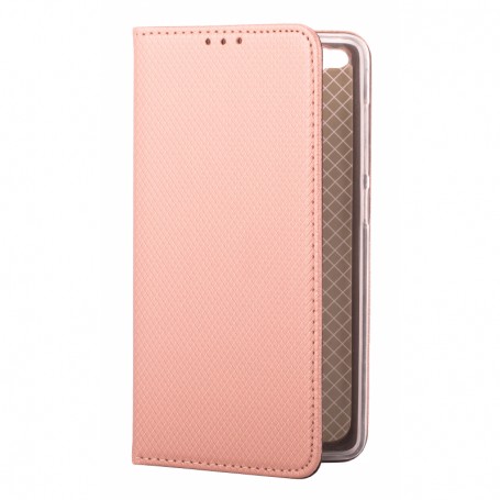 Husa Piele Ecologica OEM Smart Magnet Pentru Samsung Galaxy A20e, Roz Aurie